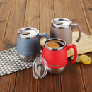 Xícara Térmica Inox 500ml com Tampa e Isolamento a Vácuo Duplo para Café e Bebidas Quentes ou Frias