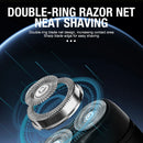 Barbeador Elétrico Masculino Portátil USB | Aparador Multifuncional de Duas Cabeças para Barbear e Cuidados Pessoais