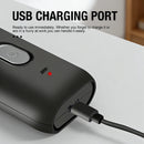 Barbeador Elétrico Masculino Portátil USB | Aparador Multifuncional de Duas Cabeças para Barbear e Cuidados Pessoais
