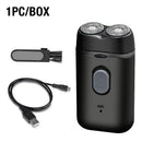 Barbeador Elétrico Masculino Portátil USB | Aparador Multifuncional de Duas Cabeças para Barbear e Cuidados Pessoais