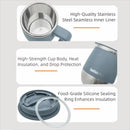 Xícara Térmica Inox 500ml com Tampa e Isolamento a Vácuo Duplo para Café e Bebidas Quentes ou Frias