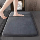 Tapete de Banheiro Super Absorvente Antiderrapante | Veludo Macio para Piso e Porta