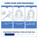 Kit Extrator de Cravos e Espinhas em Aço Inoxidável para Cuidados com a Pele do Rosto