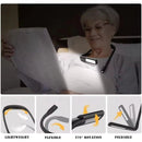 Luz de Leitura de Pescoço LED Recarregável Flexível | Iluminação Portátil Ajustável para Leitura, Camping e Estudos